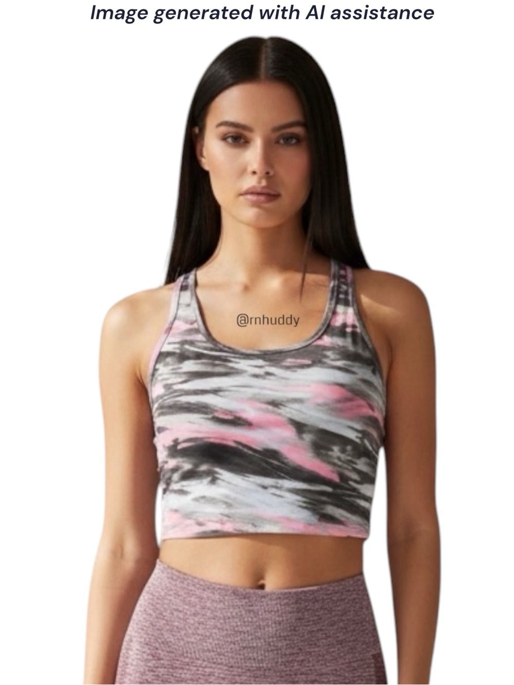 Calvin Klein Performance XL pink grey cropped tank